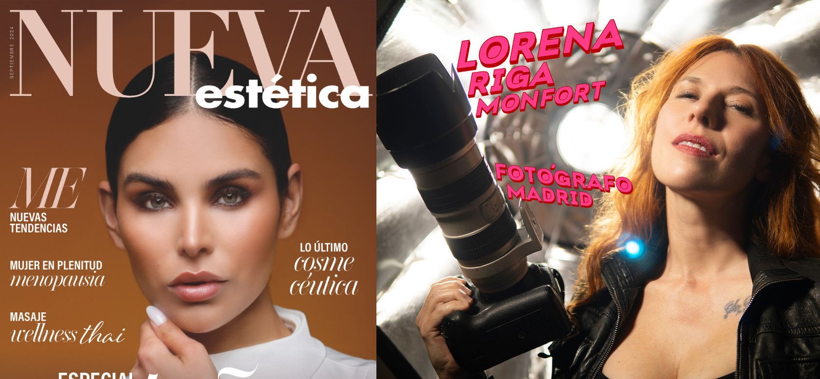 nueva estetica revista madrid, fotografia de portada por lorena riga monfort de dondyk+riga estudio con la modelo ninoska vasquez a